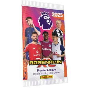 Panini Premier League 2025 Adrenalyn XL official trading card game booster pack containing 6 cards